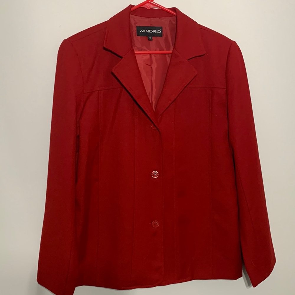 Sandro Red Wool Jacket - image 1